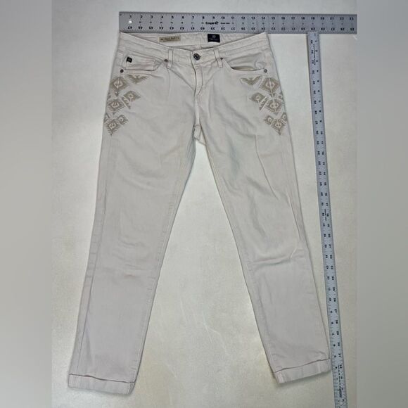 AG Adriano Goldschmied The Stevie Roll Up Slim Straight Denim Jean Women Size 26 - Picture 11 of 13